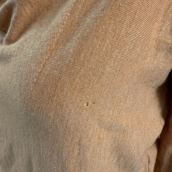 Talbots carmel 100% Merino Wool Cowl Neck Sweater Large NWOT - Picture 6 of 6